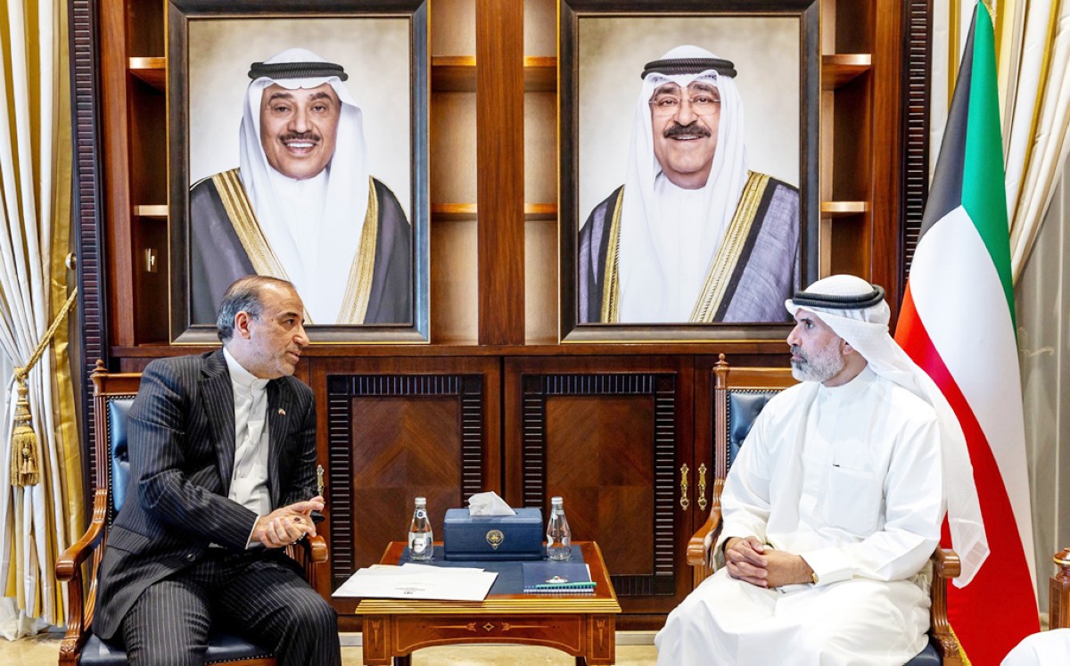 الجابر بحث مع السفير الإيراني العلاقات الثنائية