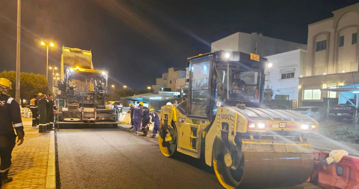 بدء الصيانة الجذرية للطرق في 'جابر العلي'