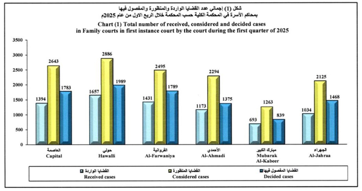 13 ألف قضية أسرية في 3 أشهر