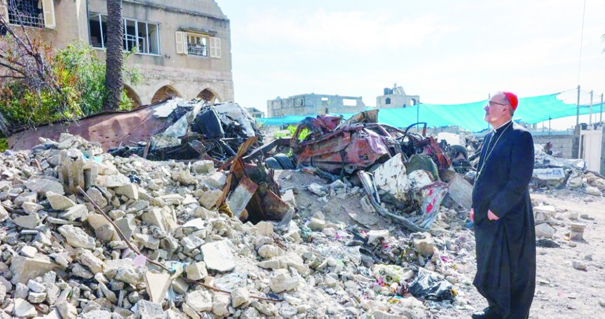 الكاردينال بيتسابالا: نشكر الكويت قيادةً وشعباً على جهودها  ودعمها أهل غزة في محنتهم