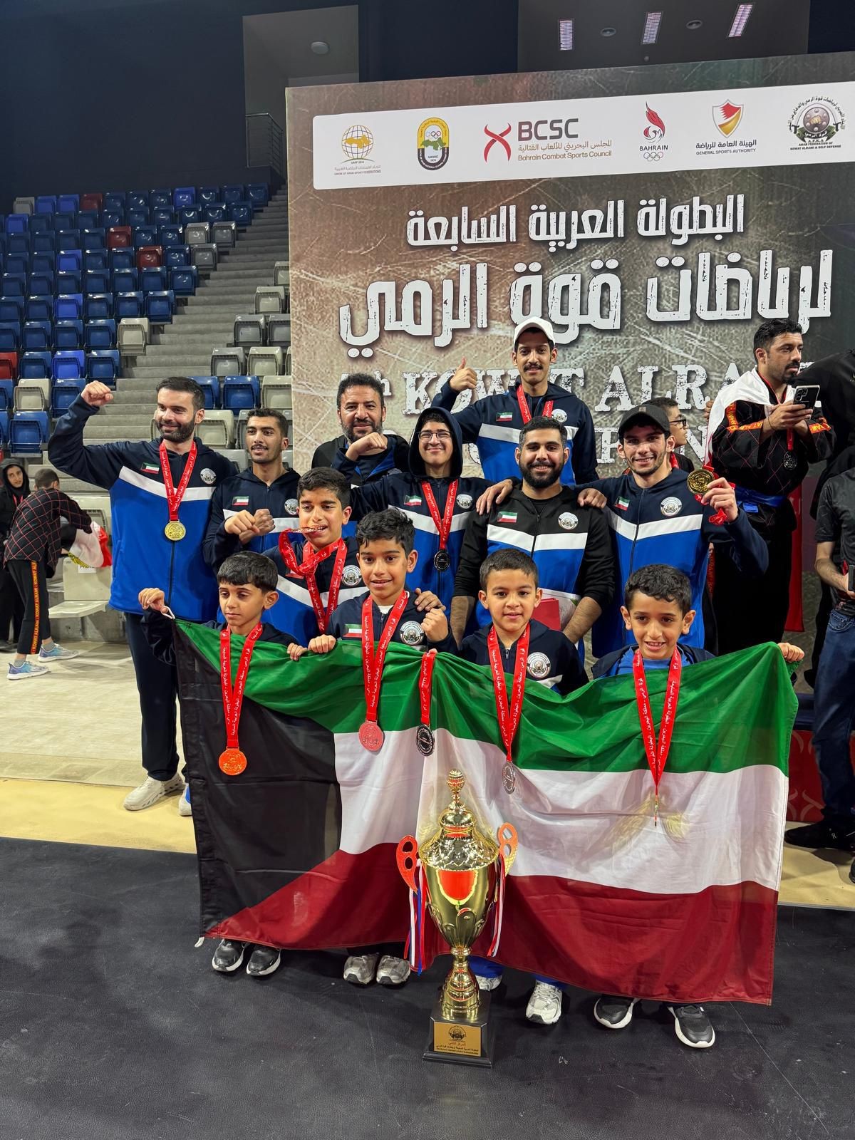 الكويت تحصد المركز الثاني في البطولة العربية لقوة الرمي بالبحرين