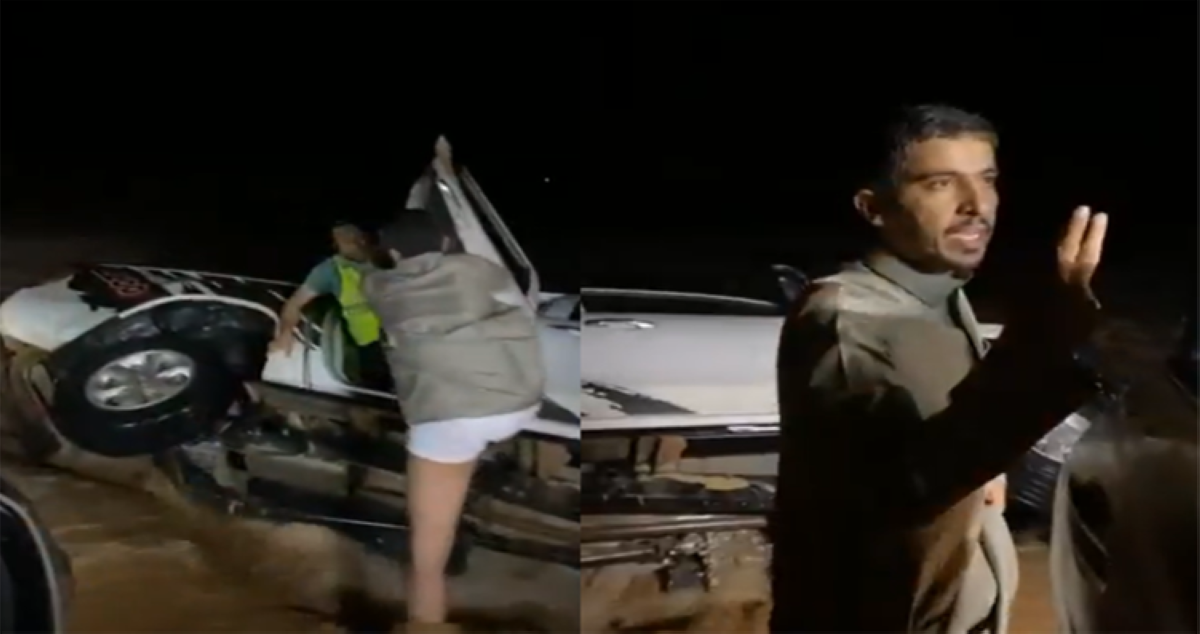 شبان سعوديون ينقذون صينيين من الغرق في حائل