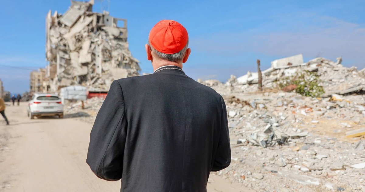 بطريرك القدس الكاردينال بييرباتيستا بيتسابالا يزور أهالي غزة