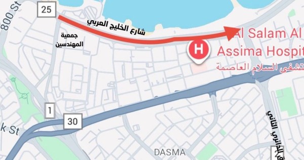 المرور: إغلاق الحارة اليمنى ونصف الوسطى على #شارع_الخليج_العربي 