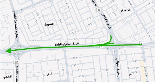 المرور : افتتاح جزء من طريق الدائري الرابع غداً 