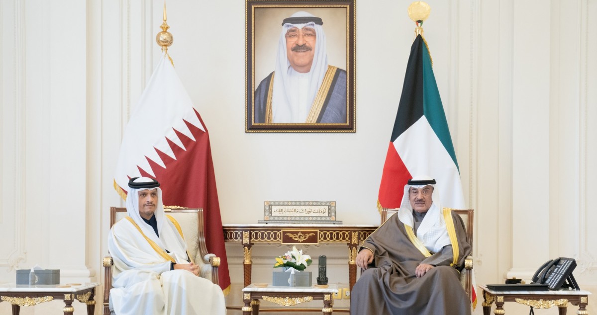 ولي العهد يستقبل رئيس مجلس الوزراء وزير الخارجية القطري بمناسبة زيارته الرسمية للبلاد