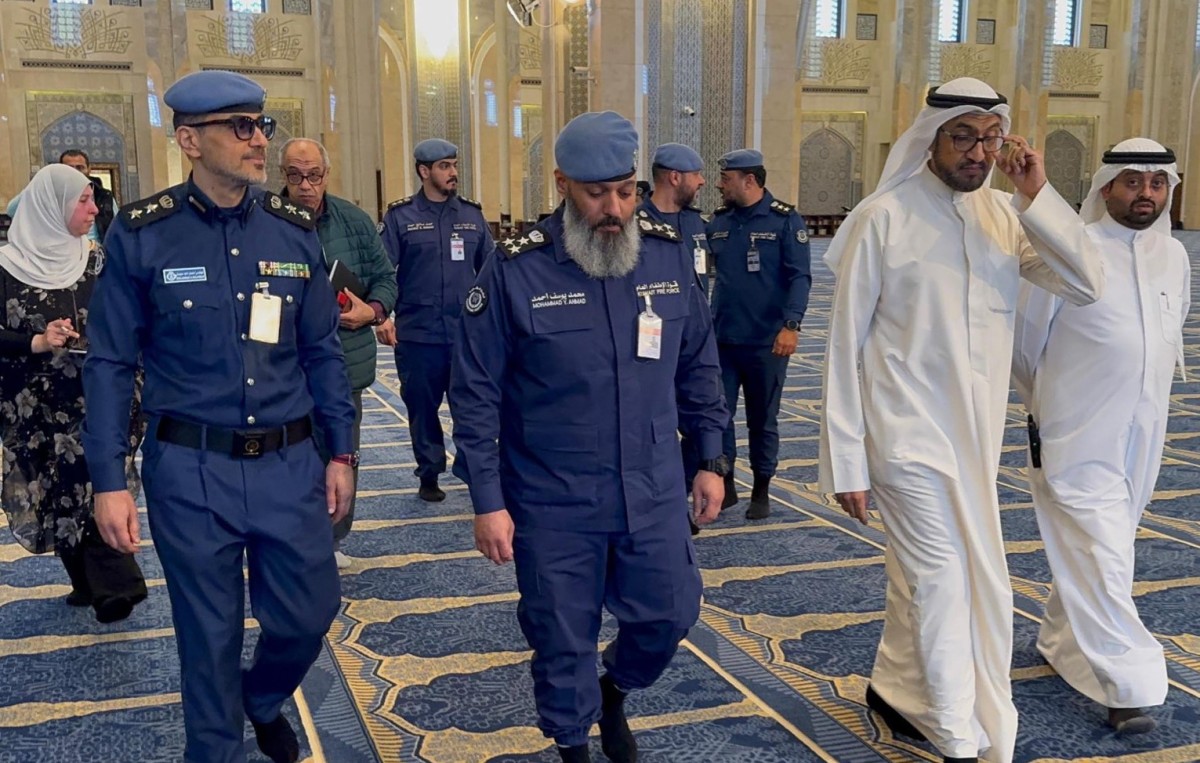 'الإطفاء' تفقدت المسجد الكبير استعداداً لشهر رمضان