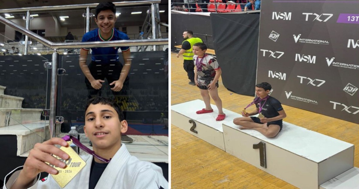 الكويتي عبدالله المنصوري يحصد ميداليتين ذهبيتين في بطولة AJP