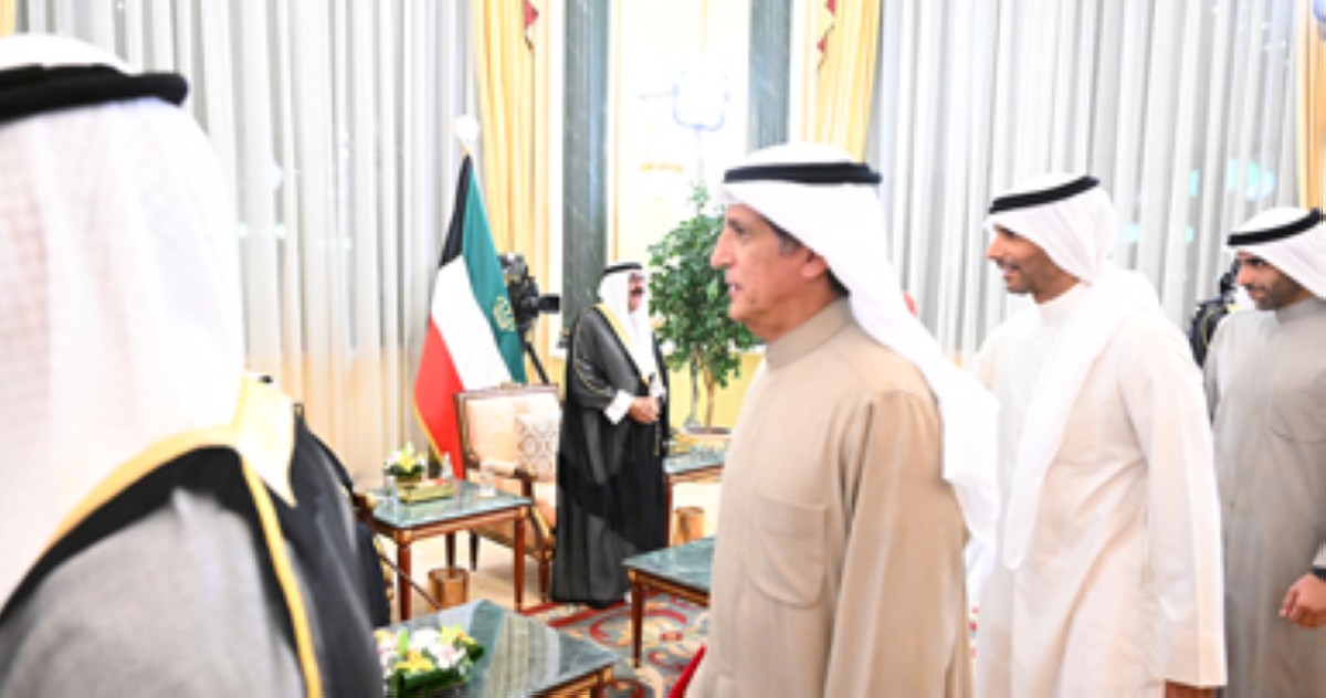 سمو الأمير وسمو ولي العهد وأسرة الصباح يستقبلون المهنئين