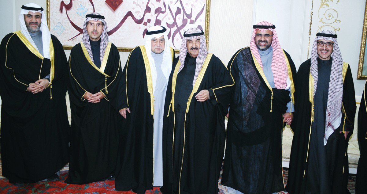 المهنئون بالشهر عند ناصر المحمد... الكويت أسرة واحدة