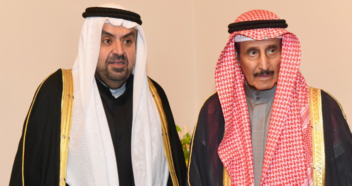 إبراهيم ومبارك الدعيج استقبلا جموع المهنئين بالشهر