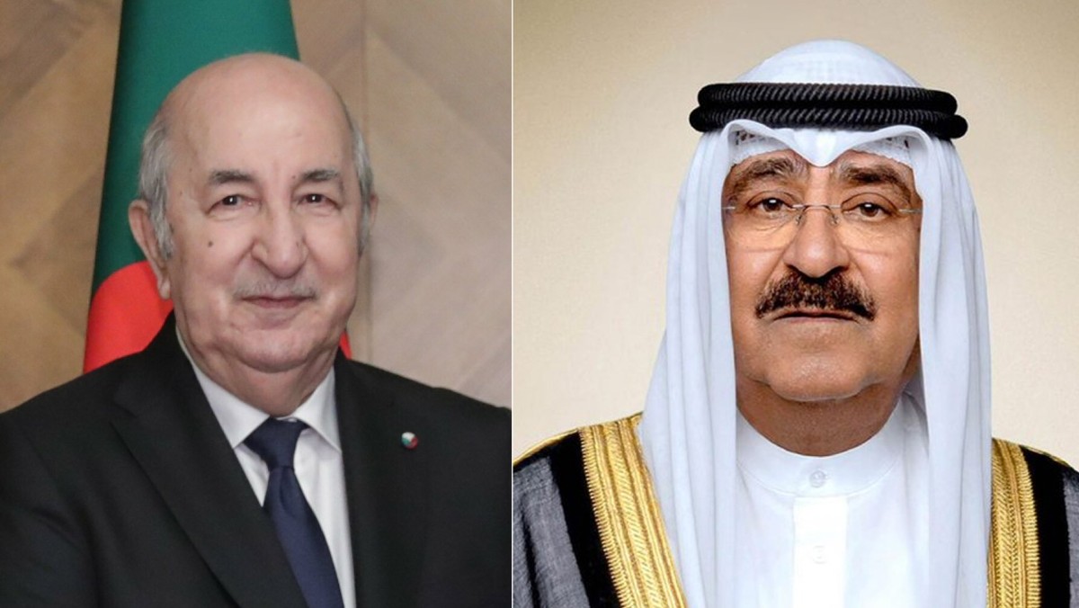 سمو أمير البلاد يتلقى اتصالاً من رئيس الجزائر