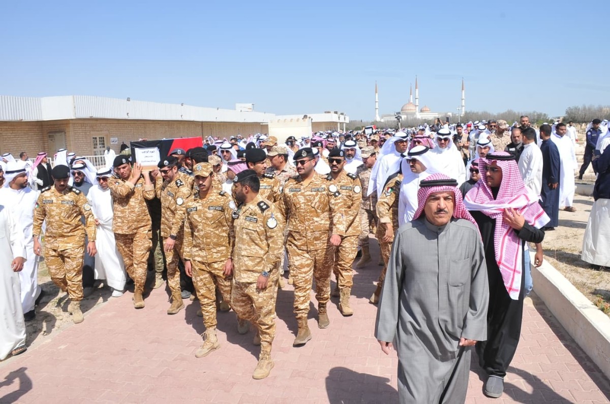 الكويت تشيّع شهيدي الواجب المقدم ركن عبدالله الشراح والرائد فهد المجمد