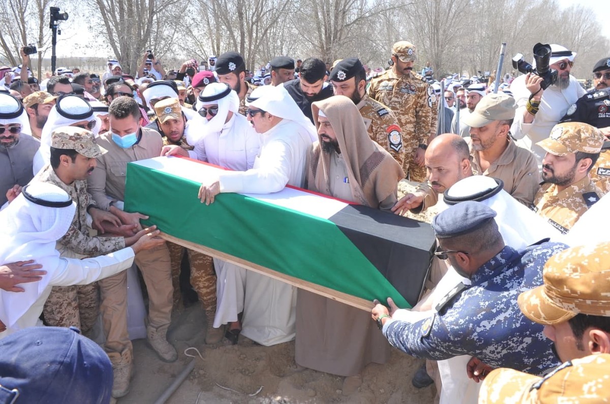 الكويت تشيّع شهيدي الواجب المقدم ركن عبدالله الشراح والرائد فهد المجمد
