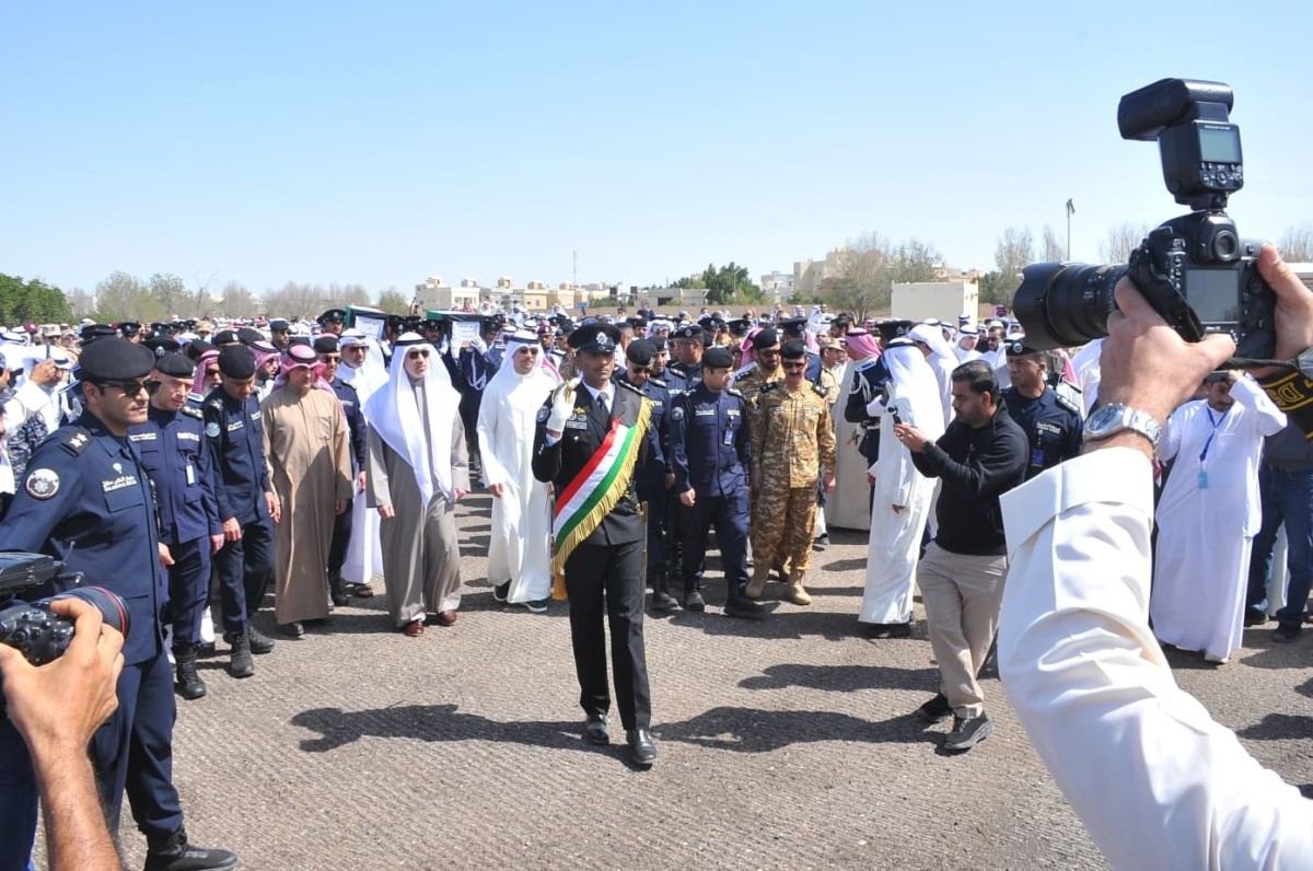 الكويت تشيّع شهيدي الواجب المقدم ركن عبدالله الشراح والرائد فهد المجمد