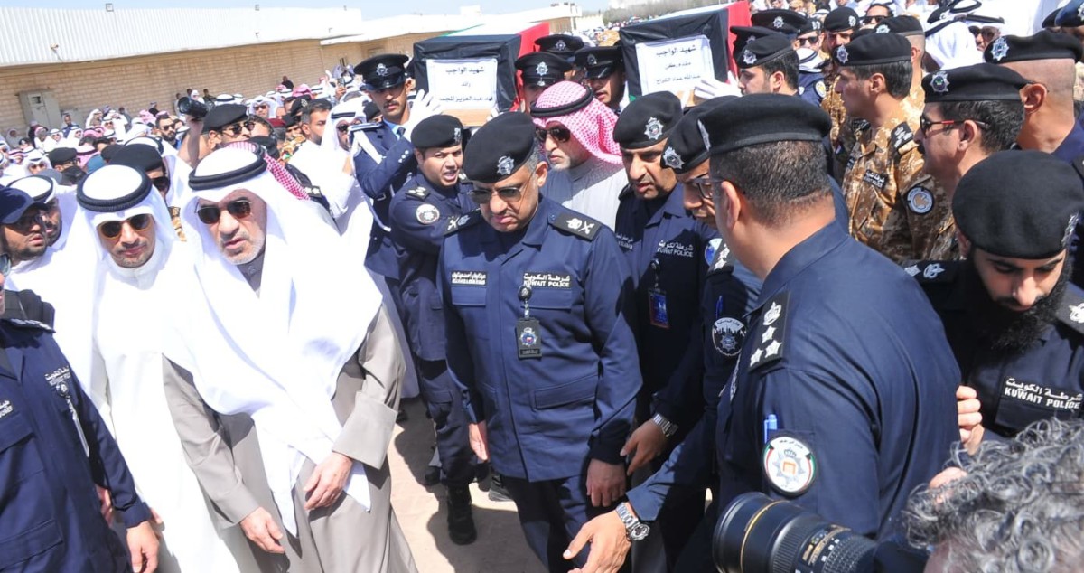 الكويت تشيّع شهيدي الواجب المقدم ركن عبدالله الشراح والرائد فهد المجمد