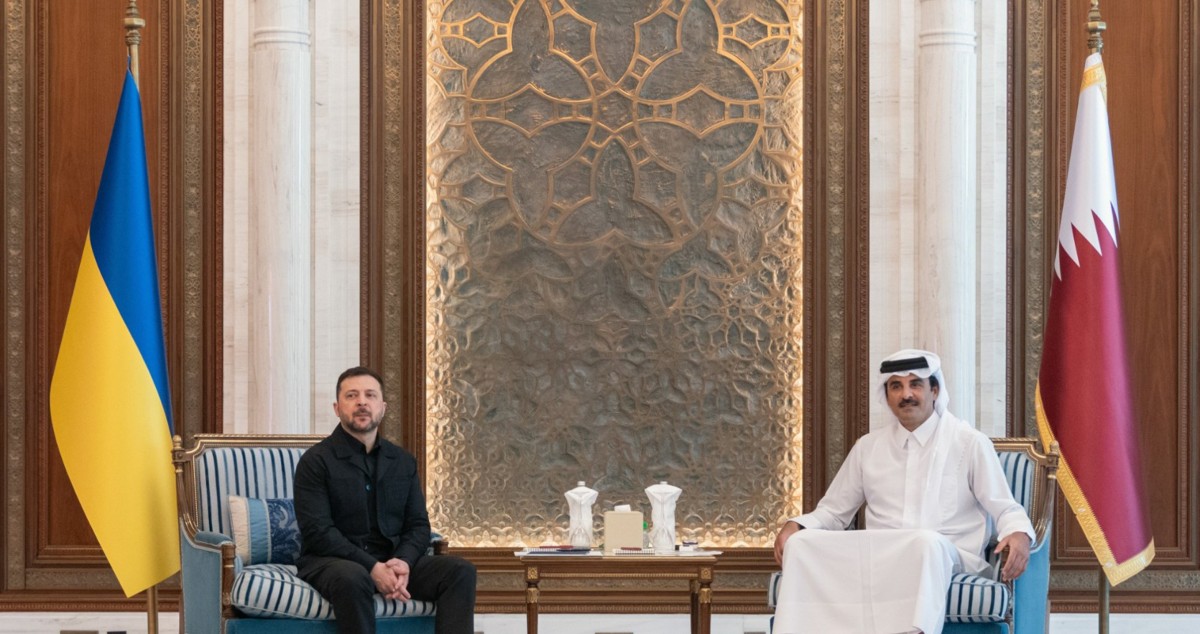 أمير قطر والرئيس الأوكراني: ضرورة الإيقاف الفوري والعاجل لكافة الأعمال العسكرية
