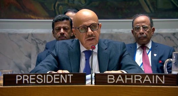 وزير الخارجية البحريني أمام مجلس الأمن: إيران تجاوزت بتهديد الاقتصاد العالمي عبر إغلاق مضيق هرمز والتحكم بحرية الملاحة 