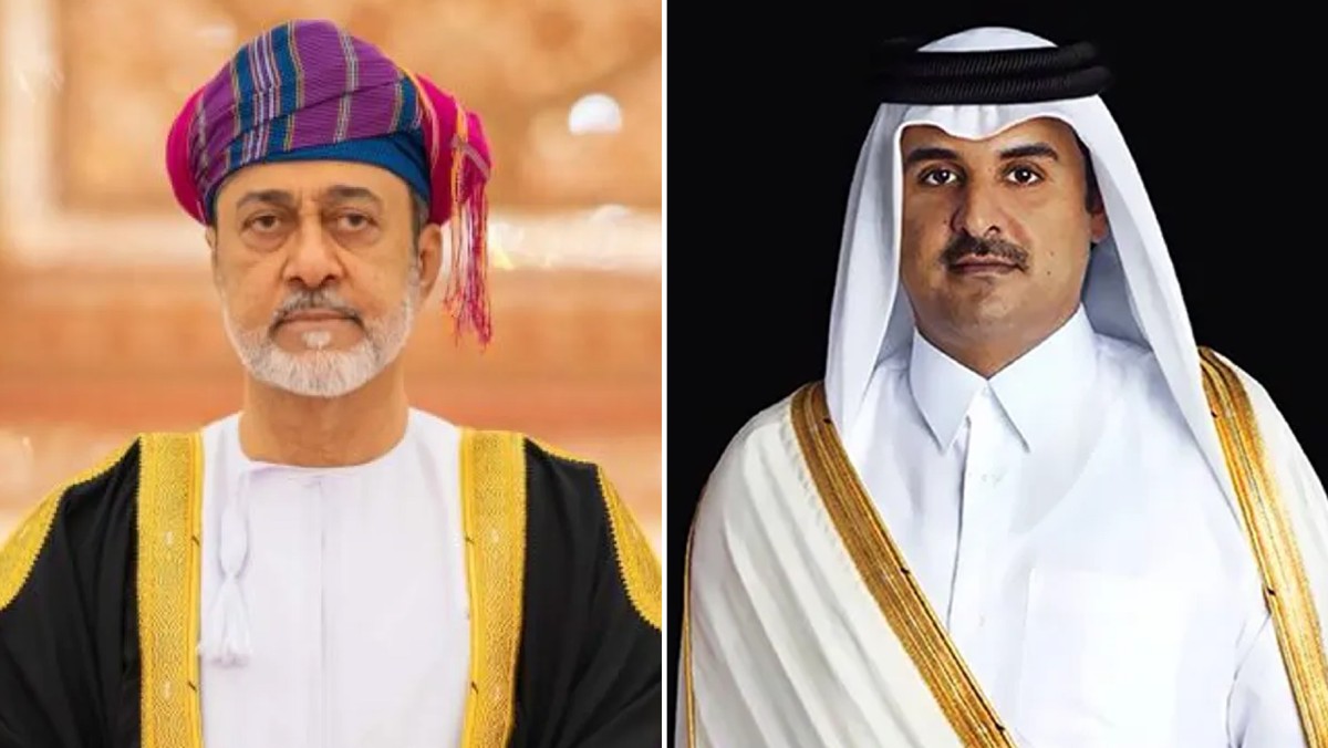 سلطان عمان وأمير قطر يؤكدان ضرورة تكاتف الجهود لحماية الملاحة البحرية وإنهاء الصراع بالمنطقة