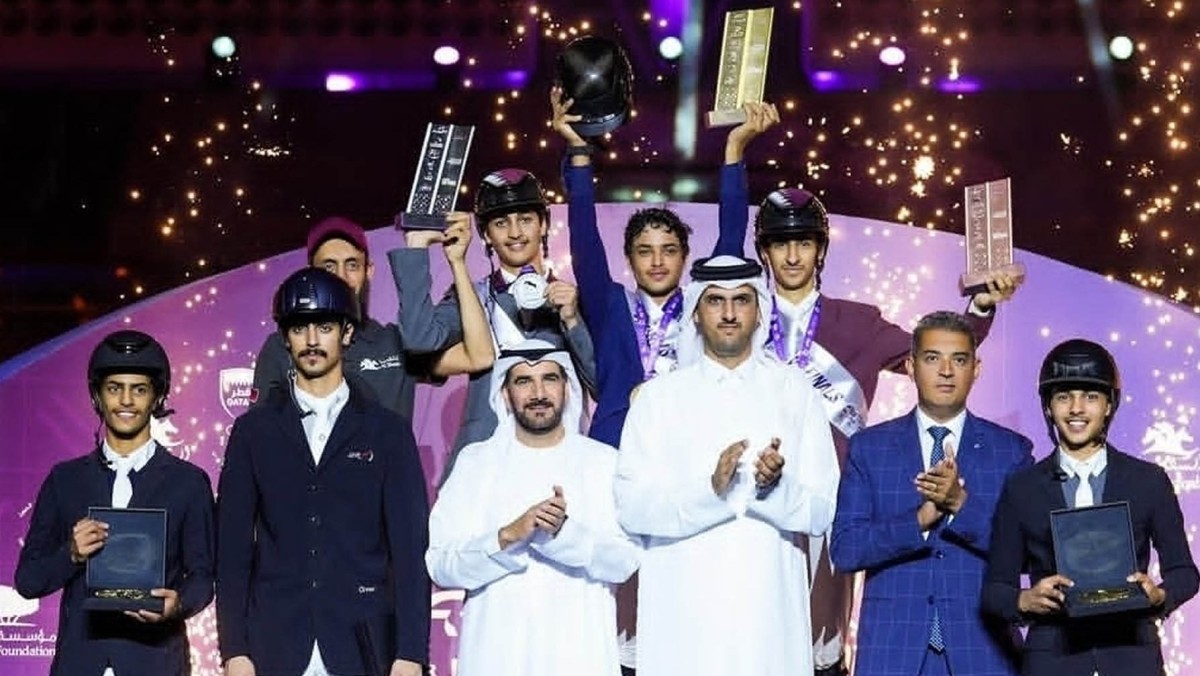 الفارس حسين الخرافي يتوج بالمركز الأول في نهائي الشباب للفردي بالدوحة 