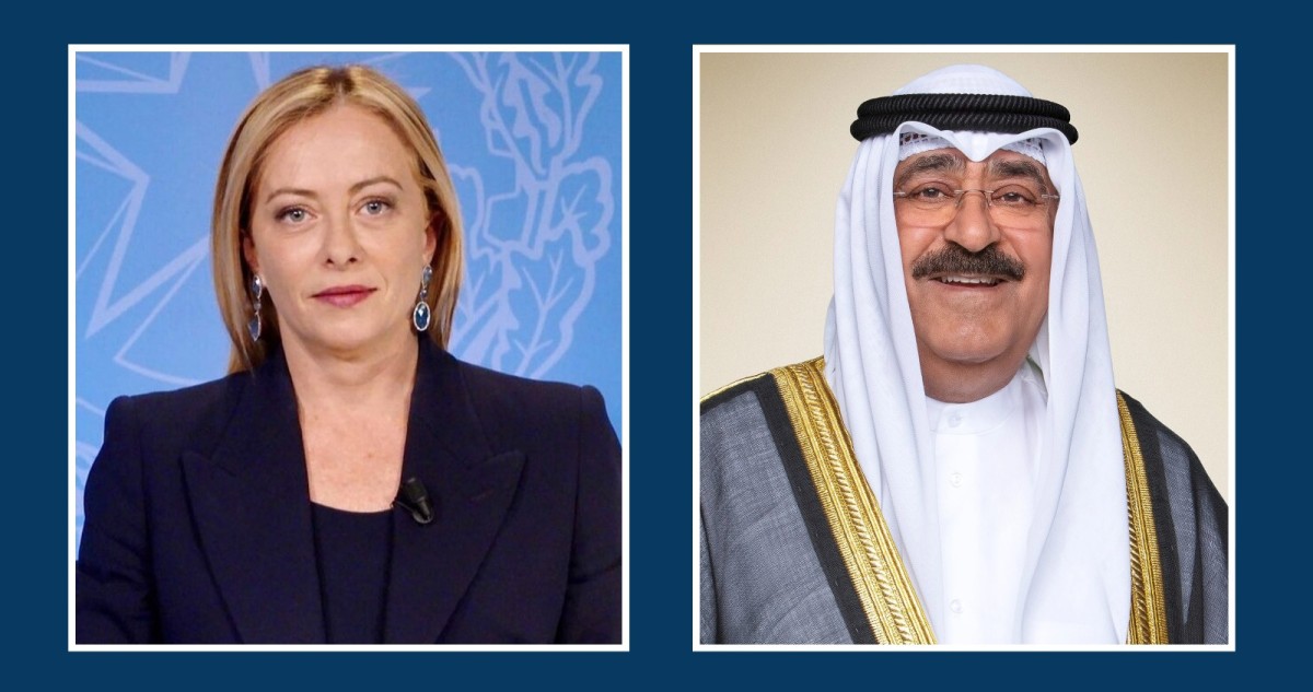 سمو الأمير يتلقى اتصالاً هاتفياً من رئيسة وزراء إيطاليا