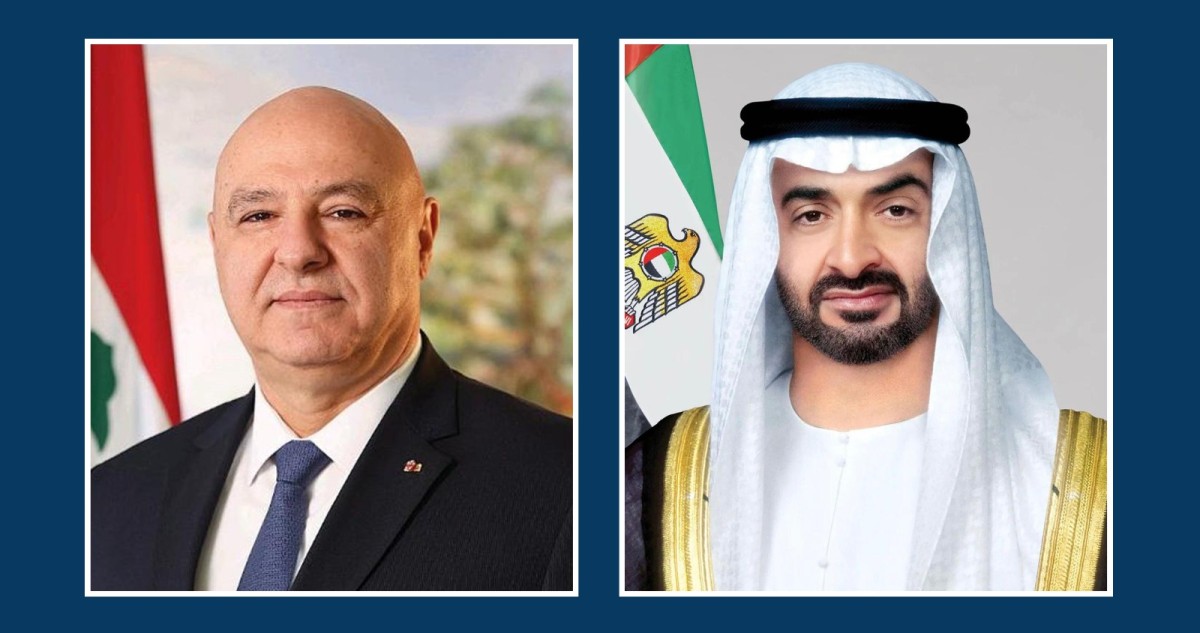الرئيسان الإماراتي واللبناني يبحثان هاتفيا العلاقات الثنائية وتطورات الأوضاع في المنطقة