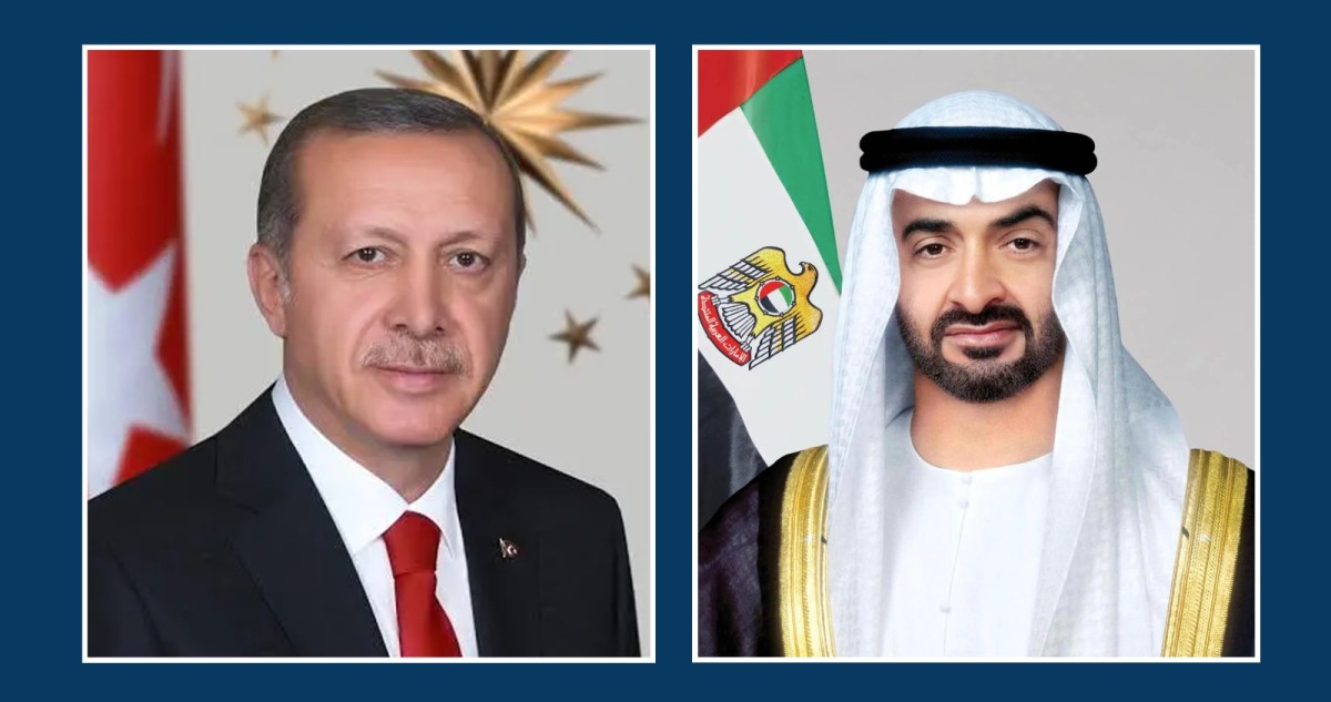 الرئيسان الإماراتي والتركي يبحثان العلاقات الثنائية وتطورات الأوضاع في المنطقة