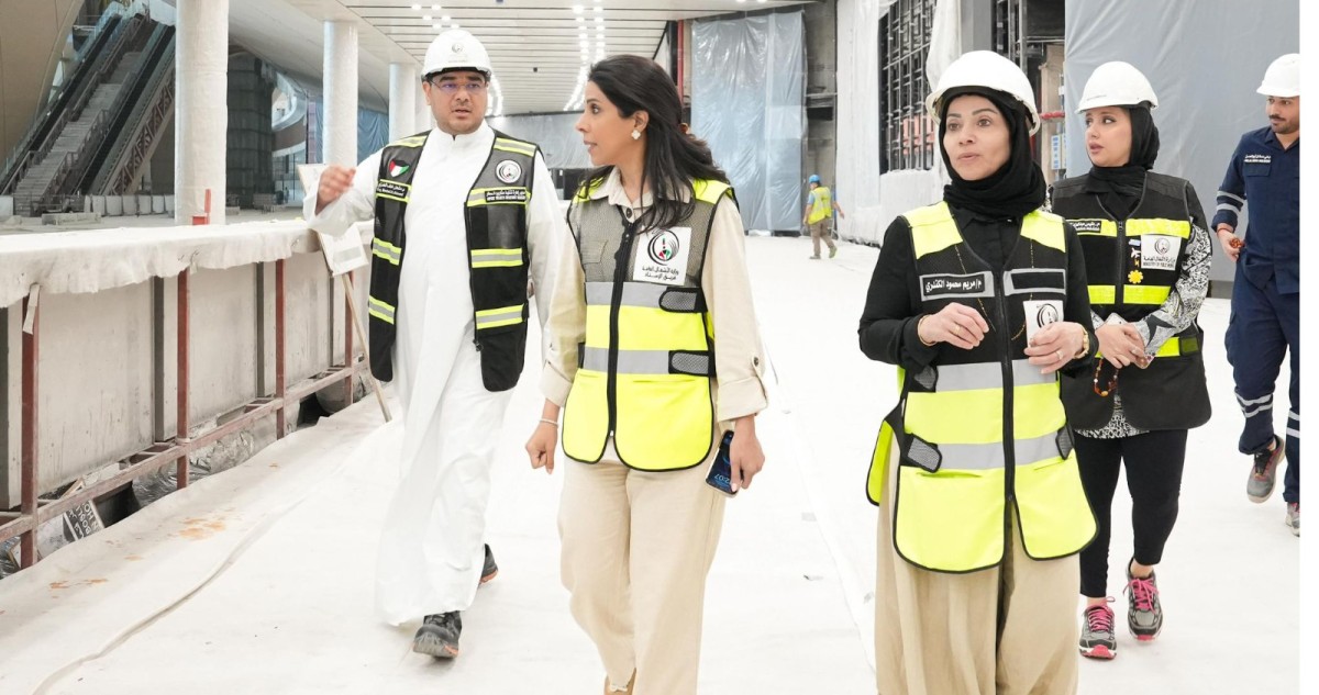 وزيرة 'الأشغال' تتفقد مشروع مبنى الركاب الجديد T2 في مطار الكويت الدولي