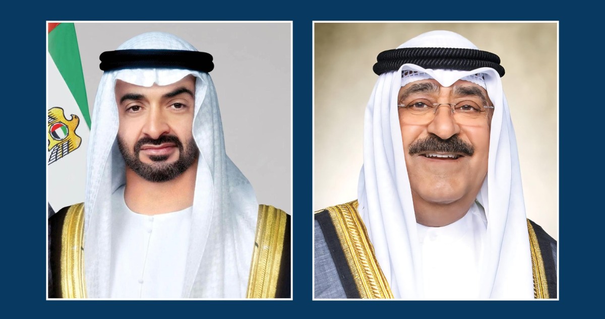 سمو أمير البلاد يهنئ رئيس الإمارات بمناسبة الذكرى الرابعة لتولي سموه مقاليد الحكم 