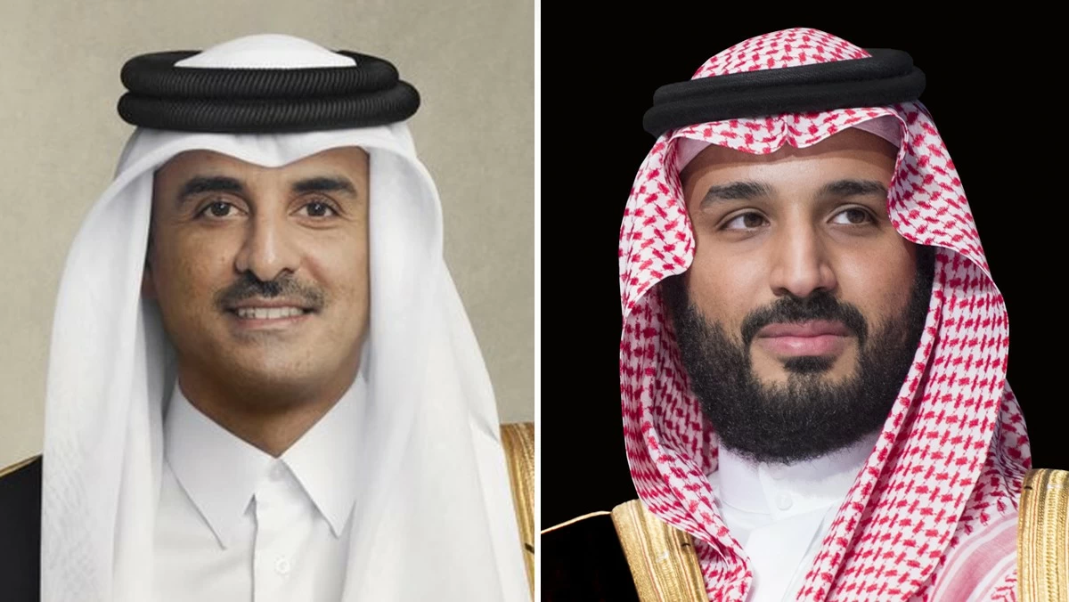 أمير قطر يبحث مع ولي العهد السعودي تطورات الأوضاع إقليمياً ودولياً 