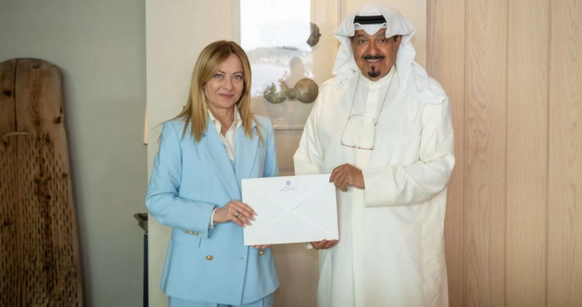 ممثل سمو الأمير يستقبل رئيسة وزراء إيطاليا