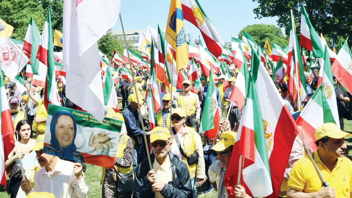 مسيرة ضد إرهاب الملالي تطالب بالحرية لإيران والسلام لدول الخليج 