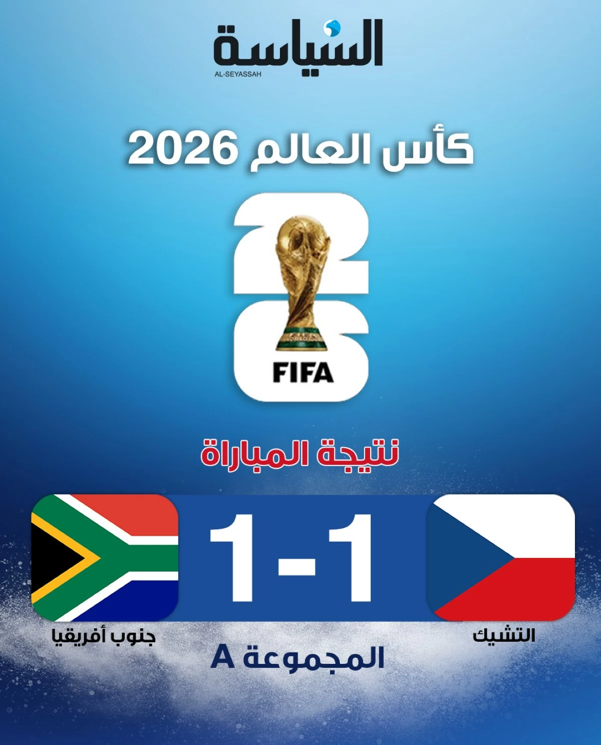 جنوب أفريقيا تقتنص تعادلاً ثميناً من التشيك في مونديال 2026