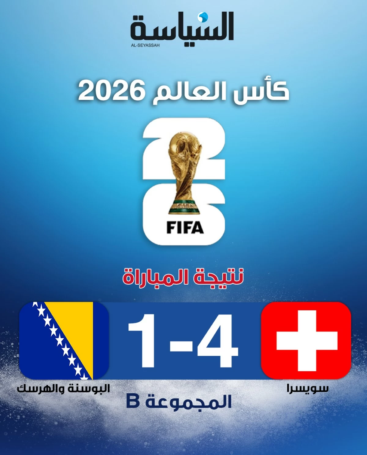 سويسرا تضرب البوسنة برباعية وتنعش آمالها في المونديال