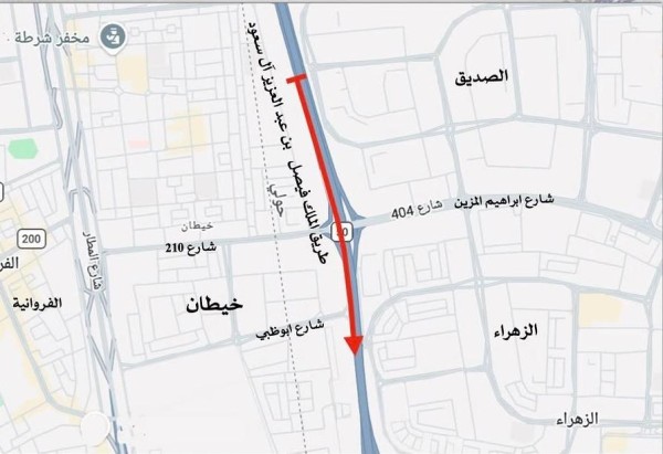 'المرور': إغلاق حارتين على طريق الرياض مقابل خيطان حتى 29 يوليو