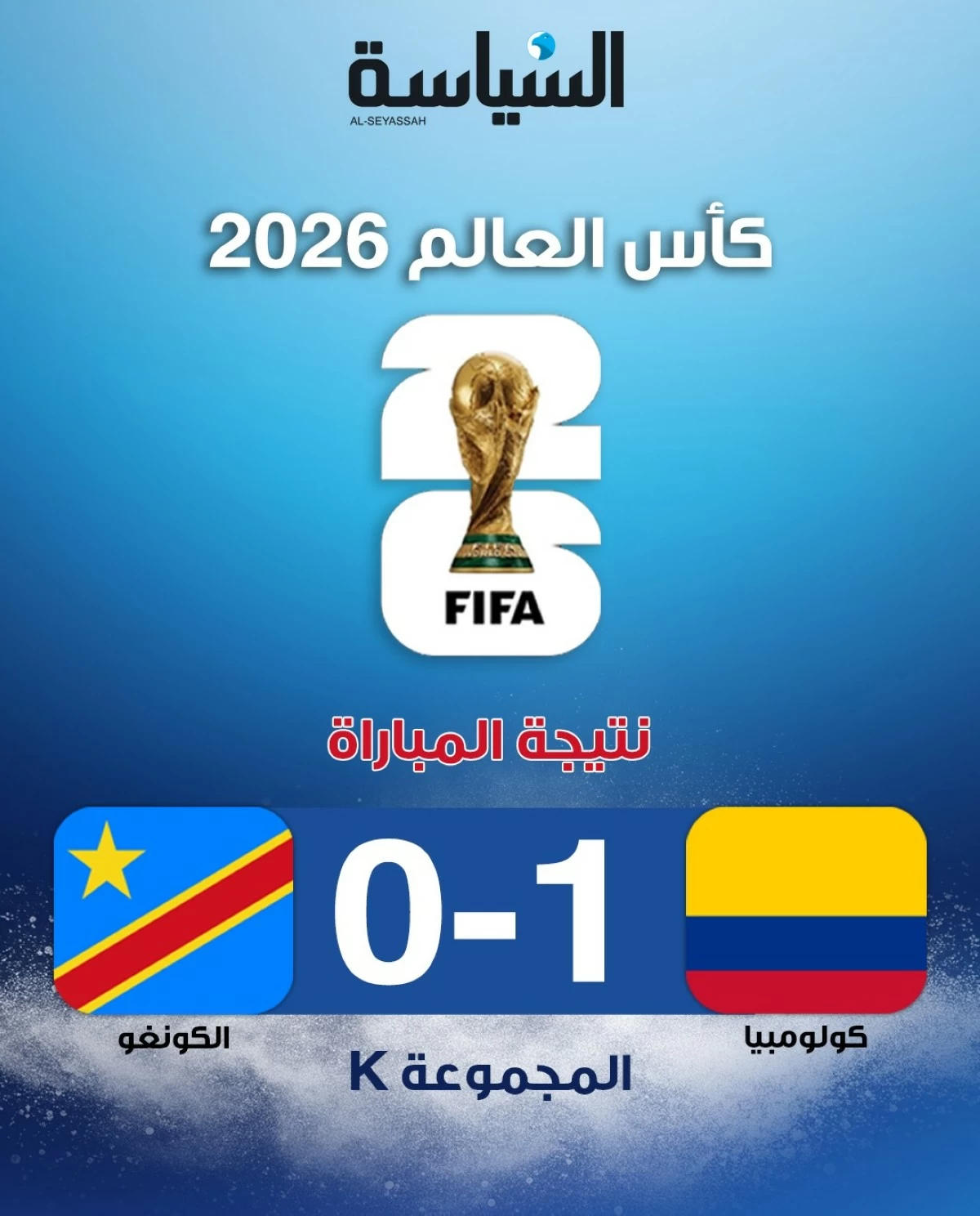 كولومبيا تتأهل لدور الـ 32 بالفوز على الكونغو بهدف نظيف