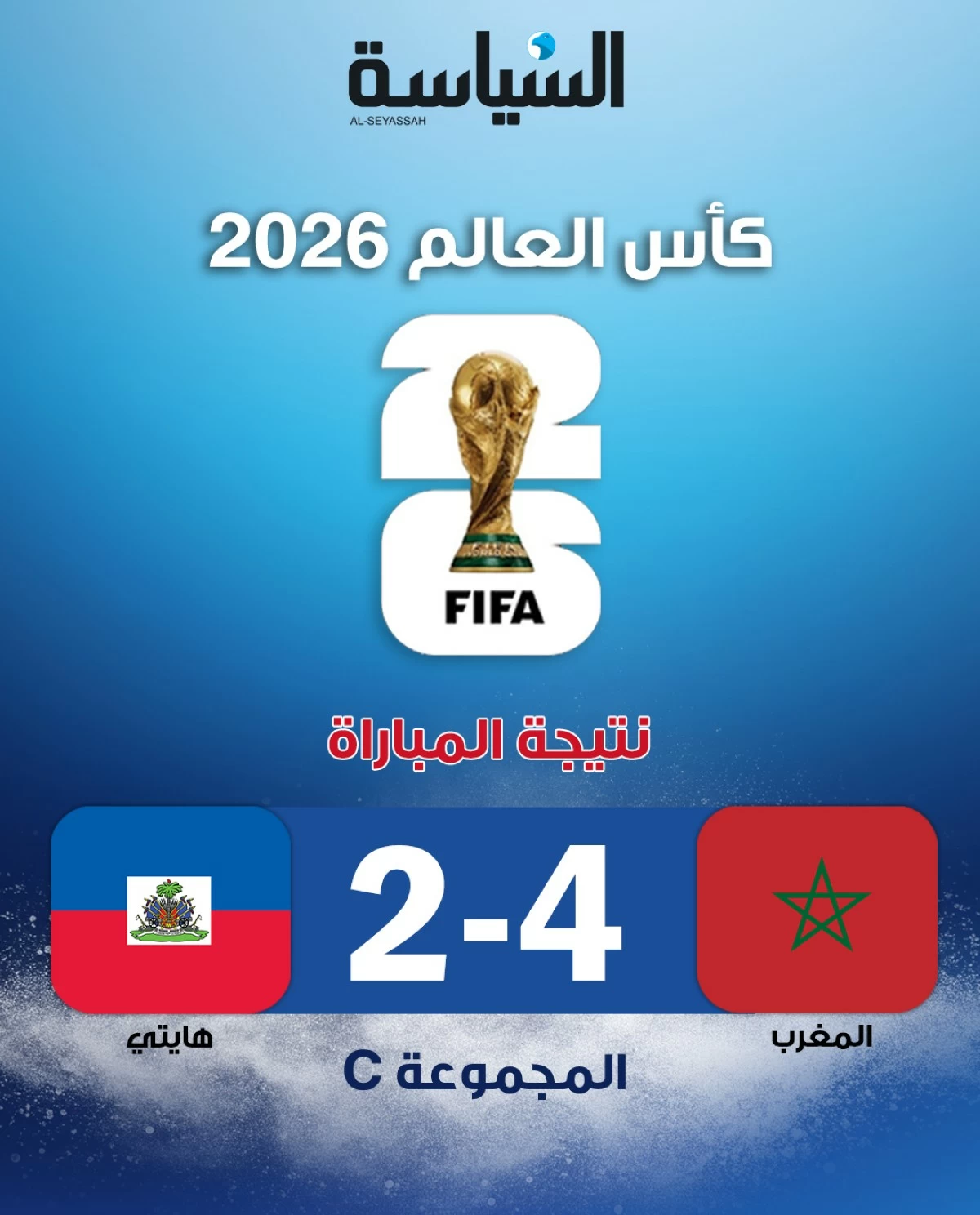 المغرب يقلب الطاولة على هايتي برباعية ويتأهل إلى دور الـ32