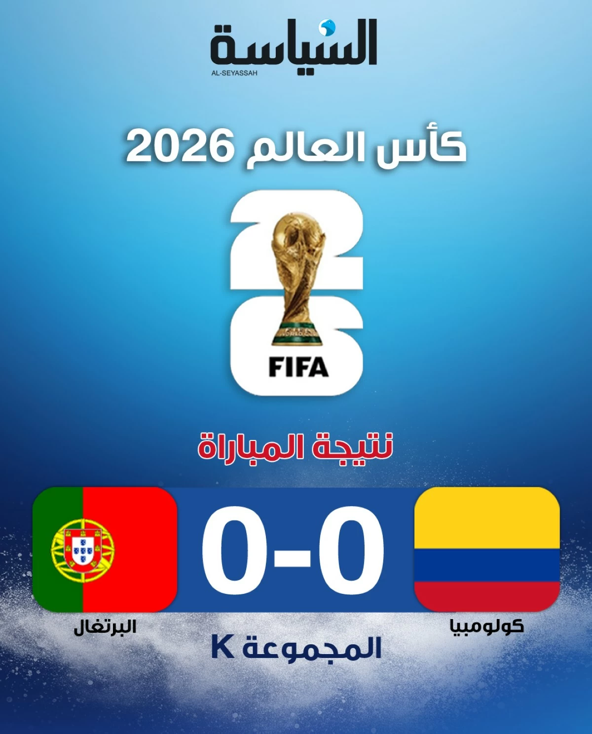 كولومبيا تتعادل مع البرتغال وتتصدر المجموعة
