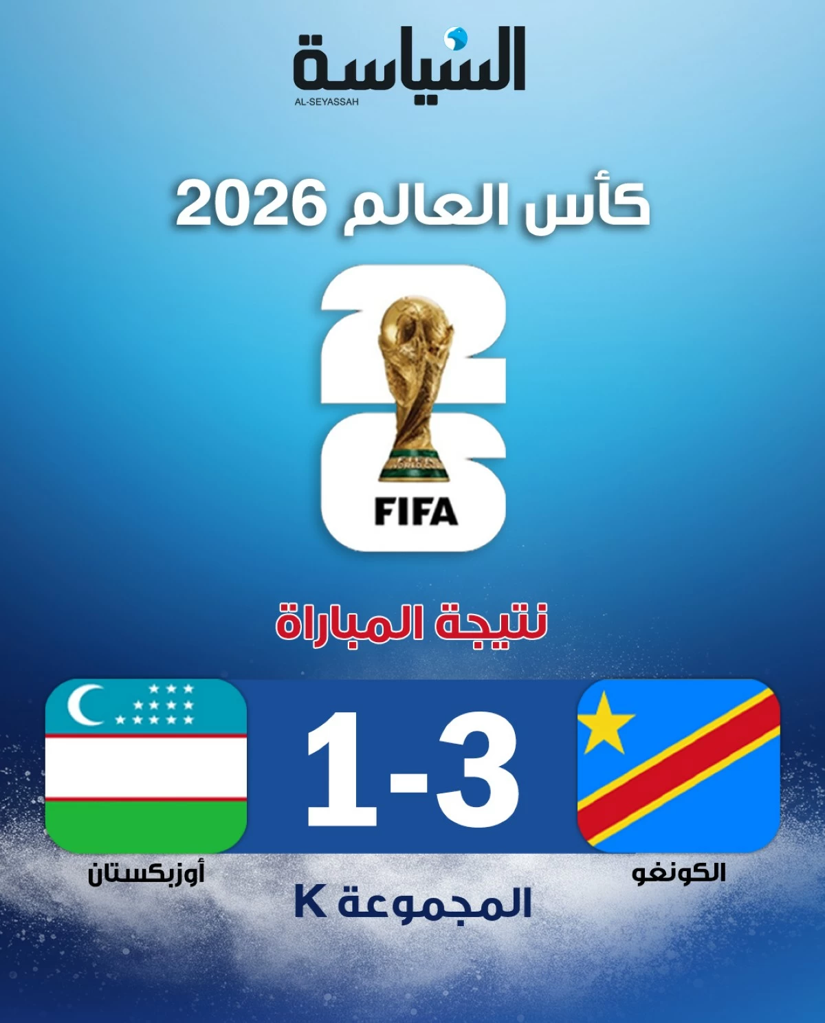 الكونغو تهزم أوزبكستان وتتأهل إلى الدور الـ32 للمرة الأولى في تاريخها