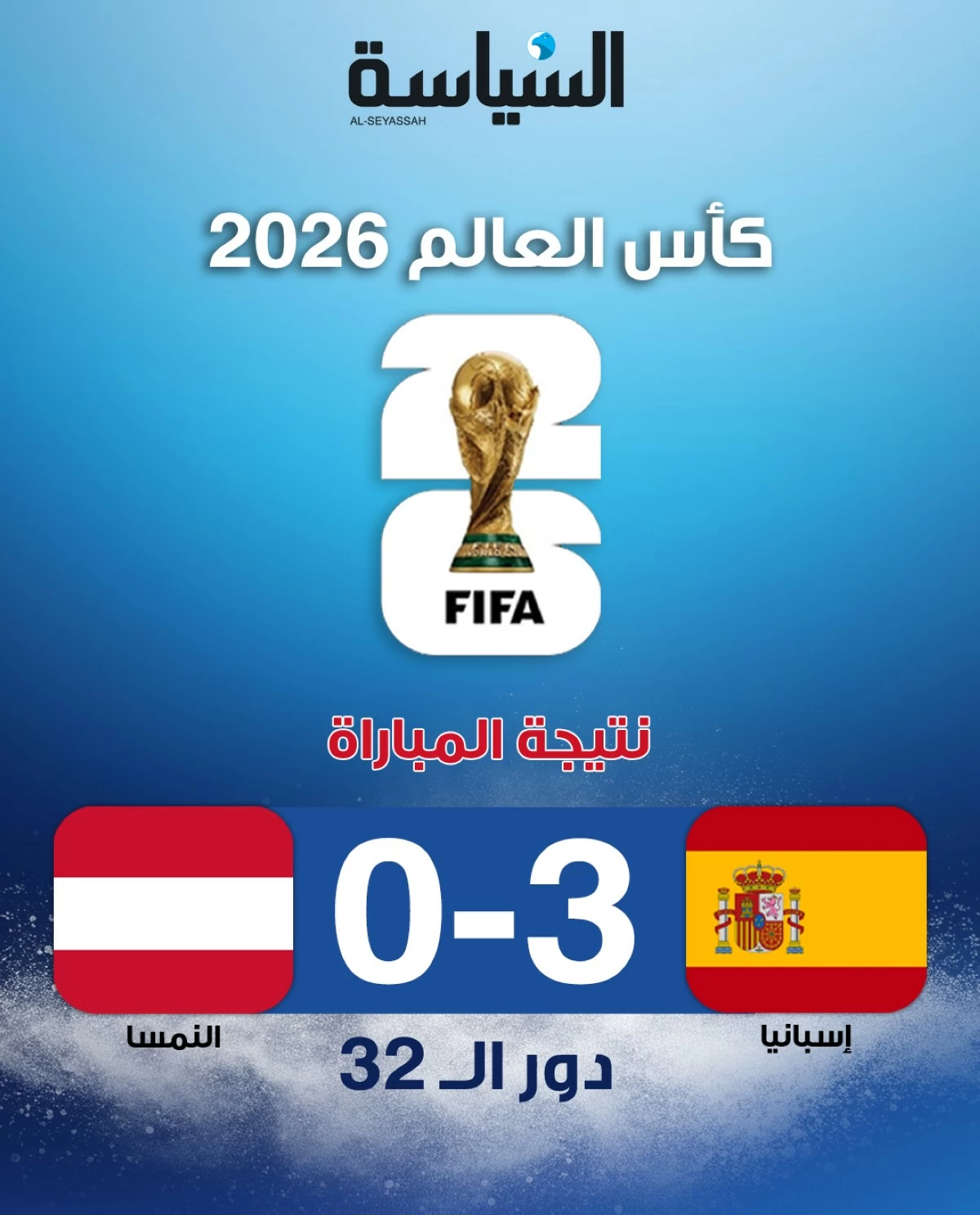 إسبانيا تقصي النمسا بثلاثية نظيفة وتبلغ ثمن النهائي