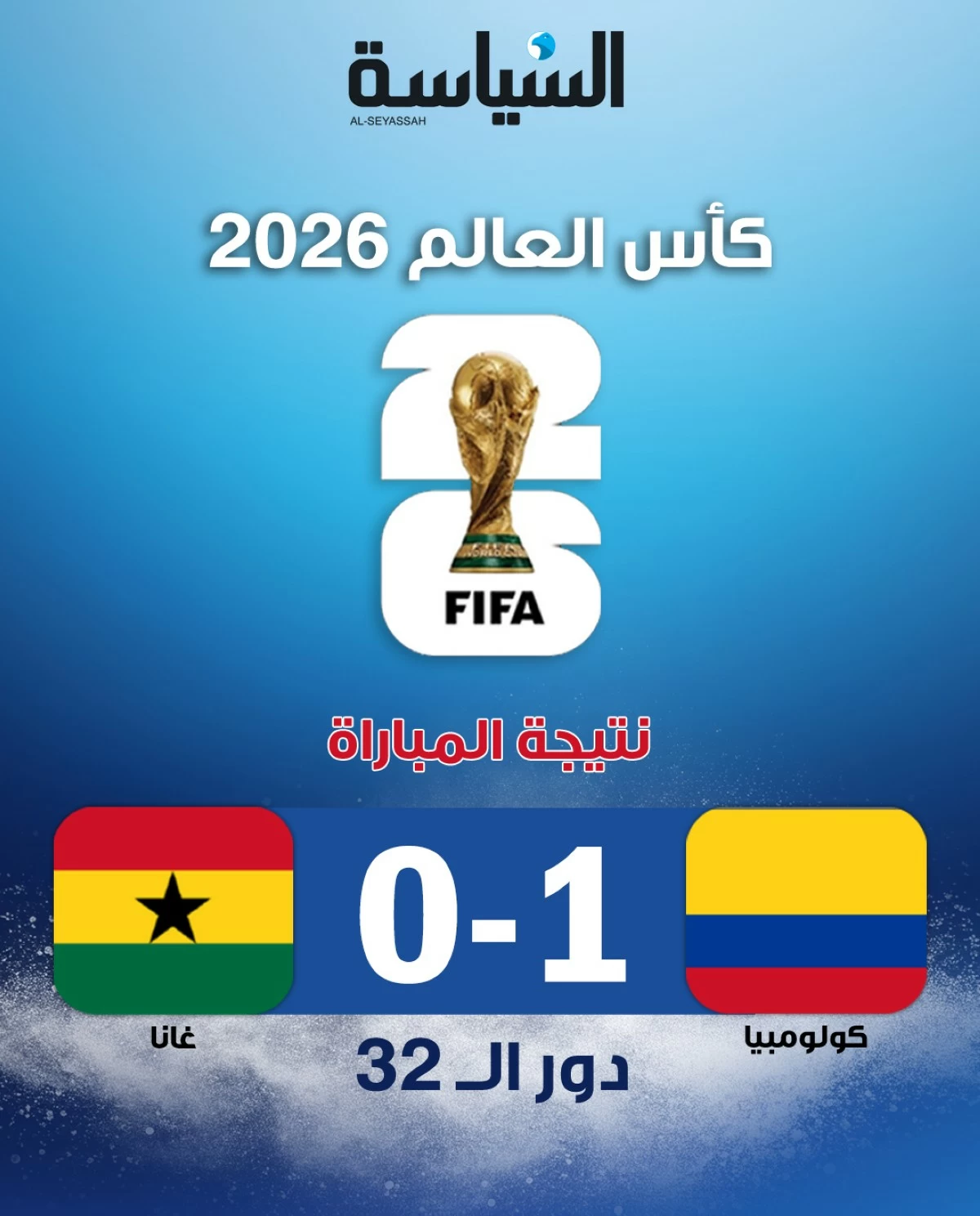 كولومبيا تعبر غانا... وتتأهل إلى دور الـ16