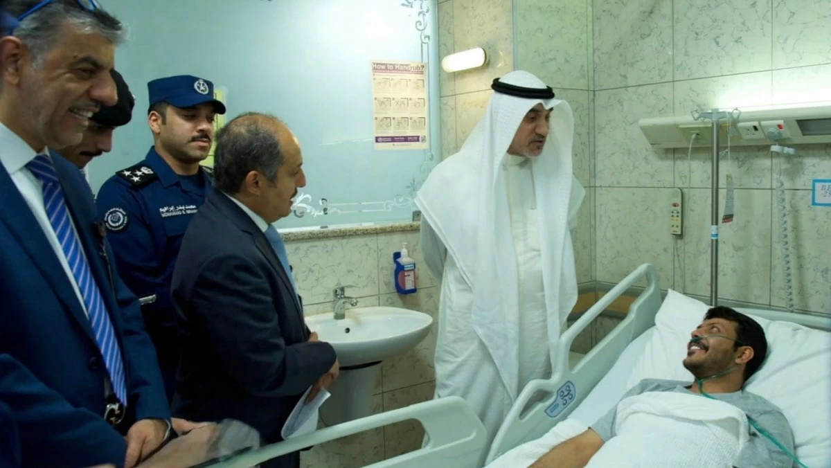 النائب الأول يطمئن على مصابي 'الإطفاء' إثر العدوان الإيراني الآثم