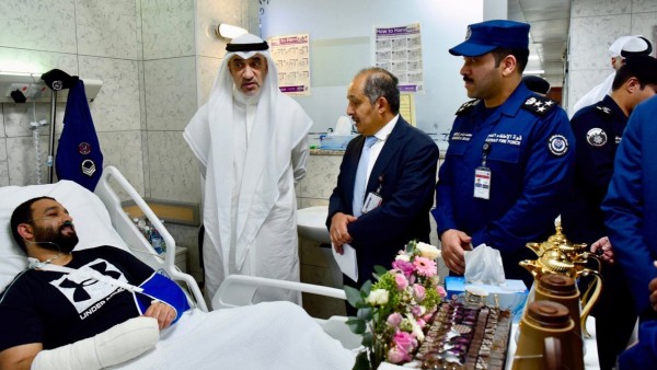النائب الأول يطمئن على مصابي ‘الإطفاء’ إثر العدوان الإيرا…