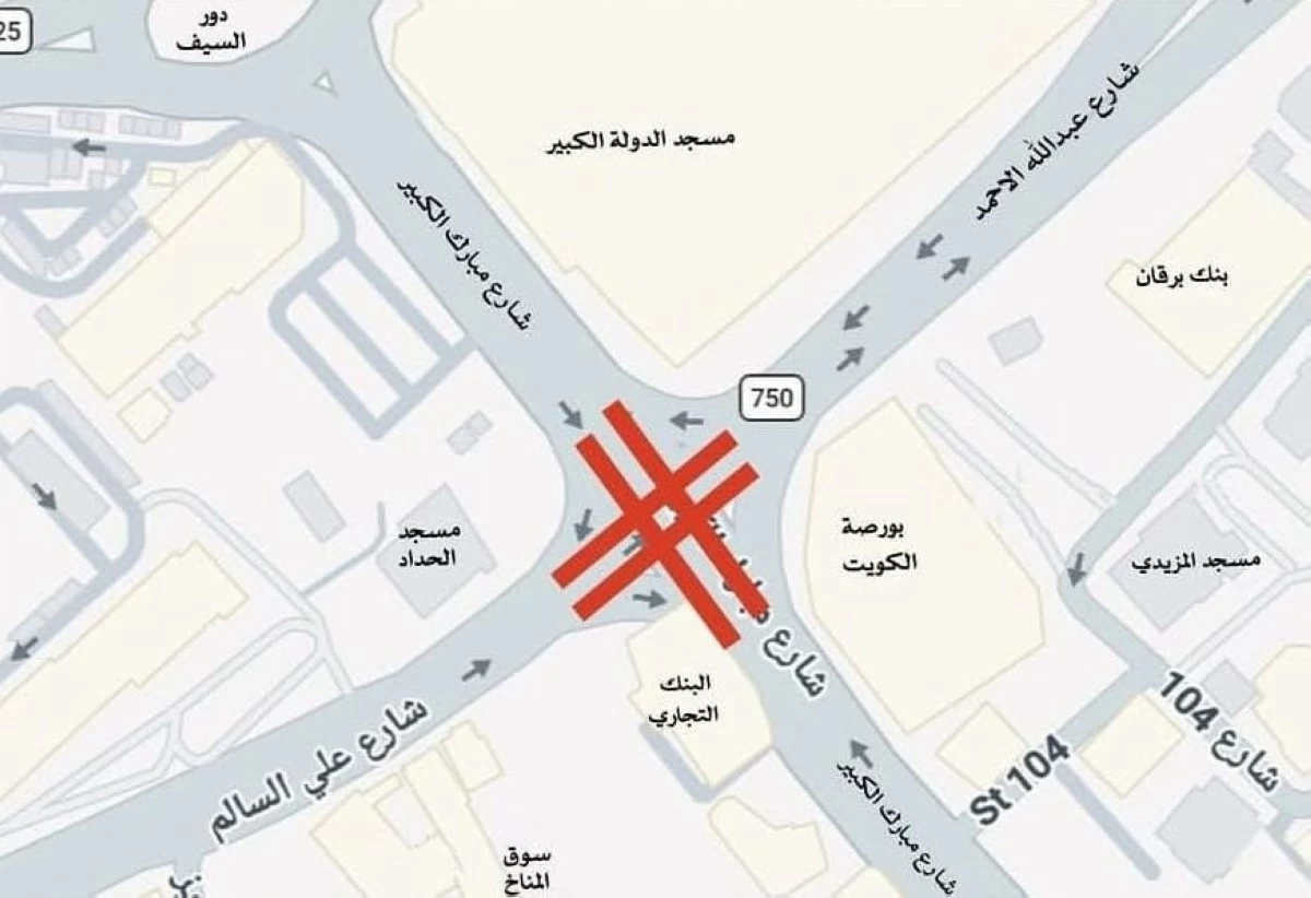 'المرور': إغلاق كامل لـ'تقاطع البورصة' حتى الأحد المقبل