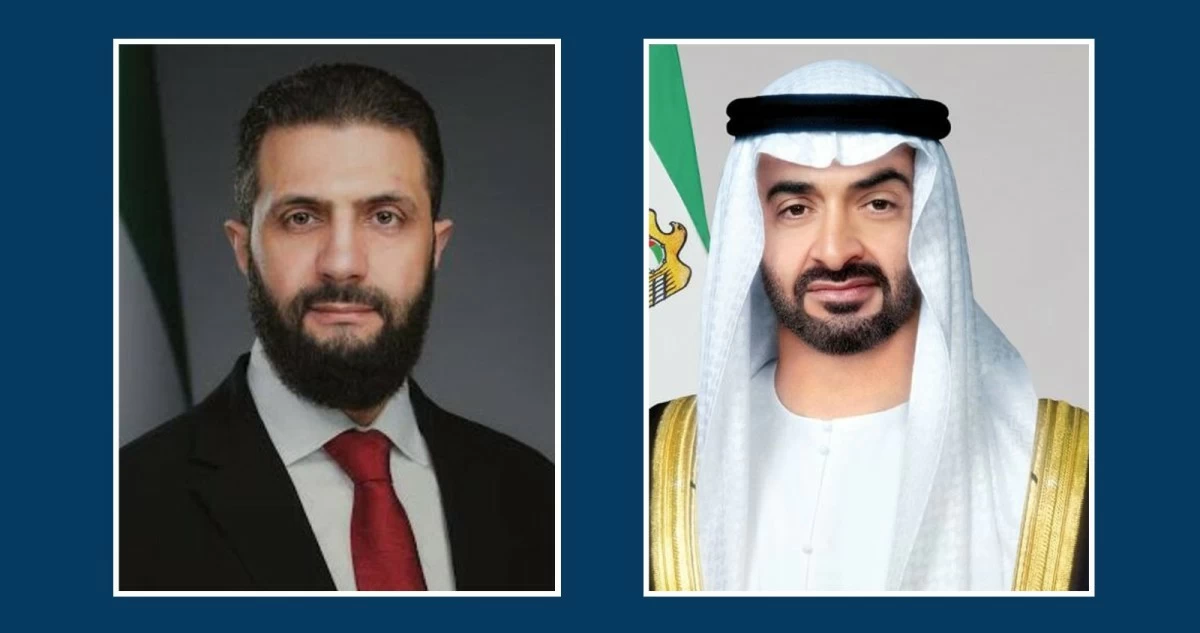 رئيسا الإمارات وسورية يبحثان هاتفياً التطورات الإقليمية والعلاقات الثنائية