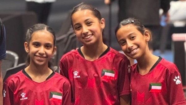 الكويت تحصد المراكز الثلاثة الأولى لفردي الفتيات 'تحت 11 عاماً' في بطولة غرب آسيا لكرة الطاولة