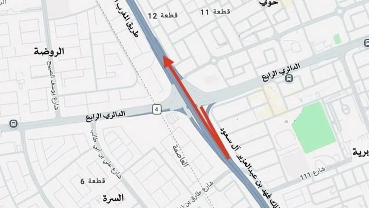 'المرور': إغلاق حارتين ومخرج على طريق الملك فهد مقابل الجابرية