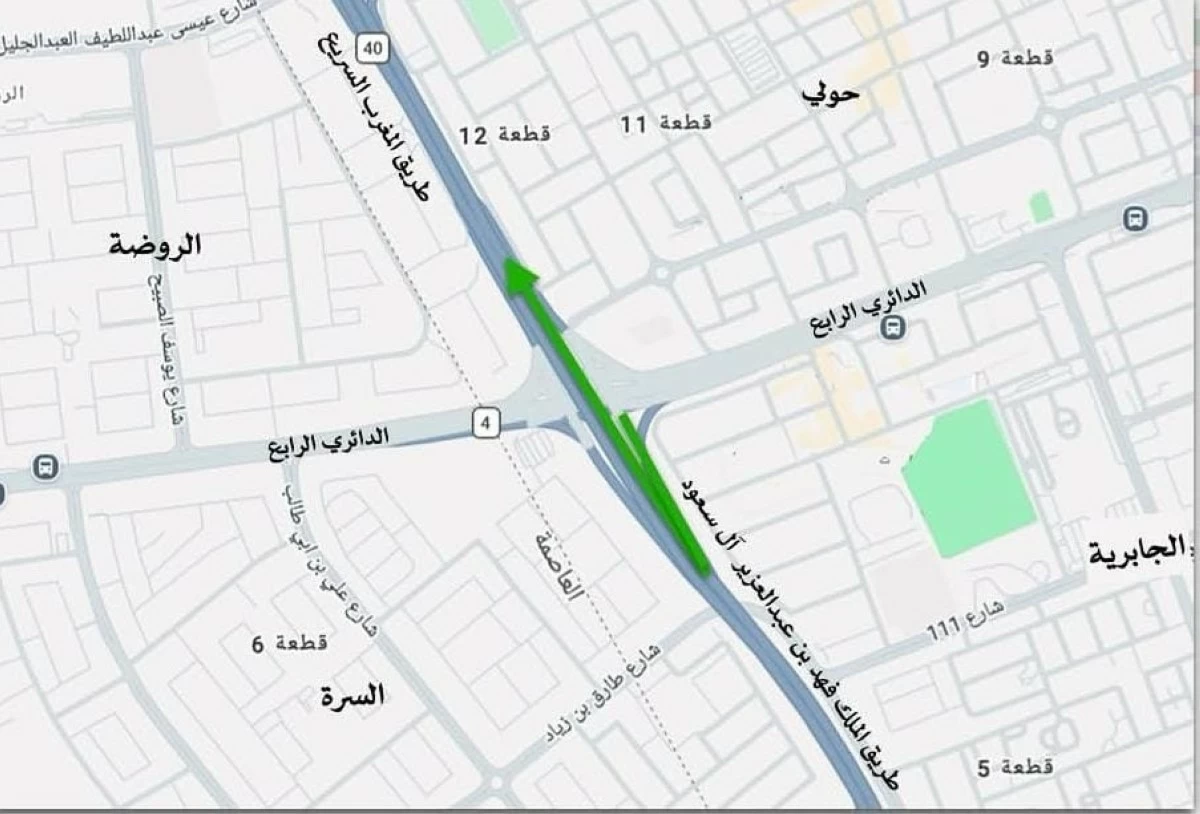 'المرور': افتتاح حارتين على طريق الملك فهد مقابل الجابرية