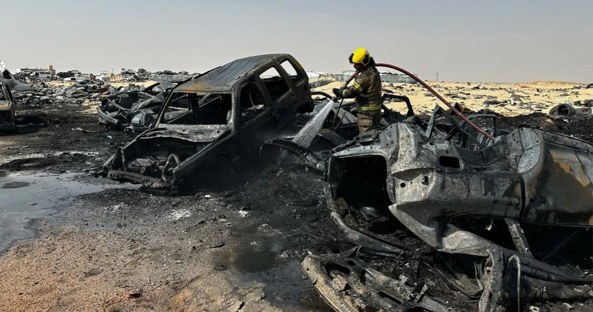 'الإطفاء':  السيطر ة على حريق في سكراب النعايم دون إصابات