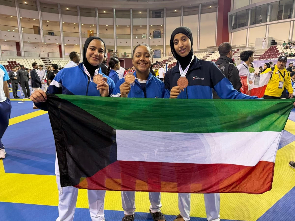 لاعبات منتخب الكويت للتايكوندو يحصدن 3 ميداليات برونزية في بطولة قطر الدولية
